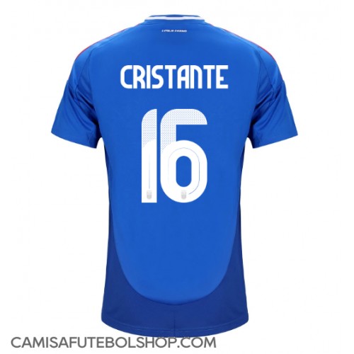 Camisa de time de futebol Itália Bryan Cristante #16 Replicas 1º Equipamento Europeu 2024 Manga Curta